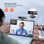 4K Webcam, DEPSTECH DW49 Sony Sensor Autofocus Webcam with Microphone, Privacy Cover and Tripod, Plug and Play USB Computer Web Camera for Pro Streaming/Online Teaching/Video Calling/Zoom/Skype -White