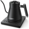 Gooseneck Electric Pour-Over Kettle, Temperature Variable Kettle for Coffee Tea Brewing, 1L Stainless Steel Kettle, Temperature Holding, Built-in Stopwatch,Button Control,Quick Heating,Black