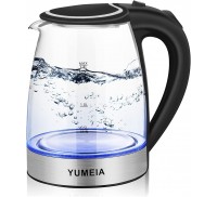 Glass Electric Kettle, Tea Kettle With LED Light,1200W 1.8L Cordless Portable Water Kettle Boiler Tea Pot With BPA-Free, Auto-Shutoff And Boil-Dry Protection Teapot,Stainless Steel Kettle Water Boiler