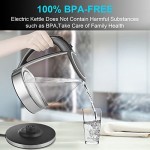 Glass Electric Kettle, Tea Kettle With LED Light,1200W 1.8L Cordless Portable Water Kettle Boiler Tea Pot With BPA-Free, Auto-Shutoff And Boil-Dry Protection Teapot,Stainless Steel Kettle Water Boiler