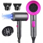 Ionic Hair Dryer, 1800W Professional Blow Dryer (with Powerful AC Motor), Negative Ion Technolog, 3 Heating/2 Speed/Cold Settings, Contain 2 Nozzles and 1 Diffuser, for Home Salon Travel Woman Kids