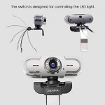 Webcam 1080P Full HD PC Skype Camera, PAPALOOK PA452 Web Cam with Microphone, Video Calling and Recording for Computer Laptop Desktop, Plug and Play USB Camera for YouTube, Compatible with Windows