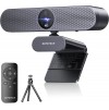 4K Webcam with Remote Control, DEPSTECH DW50 Sony Sensor Webcam with Mic, Noise-Canceling, AutoFocus, Low-Light Correction, Privacy Cover, Streaming Web Camera for Zoom/OBS/Teams/PC/Mac/Laptop/Desktop